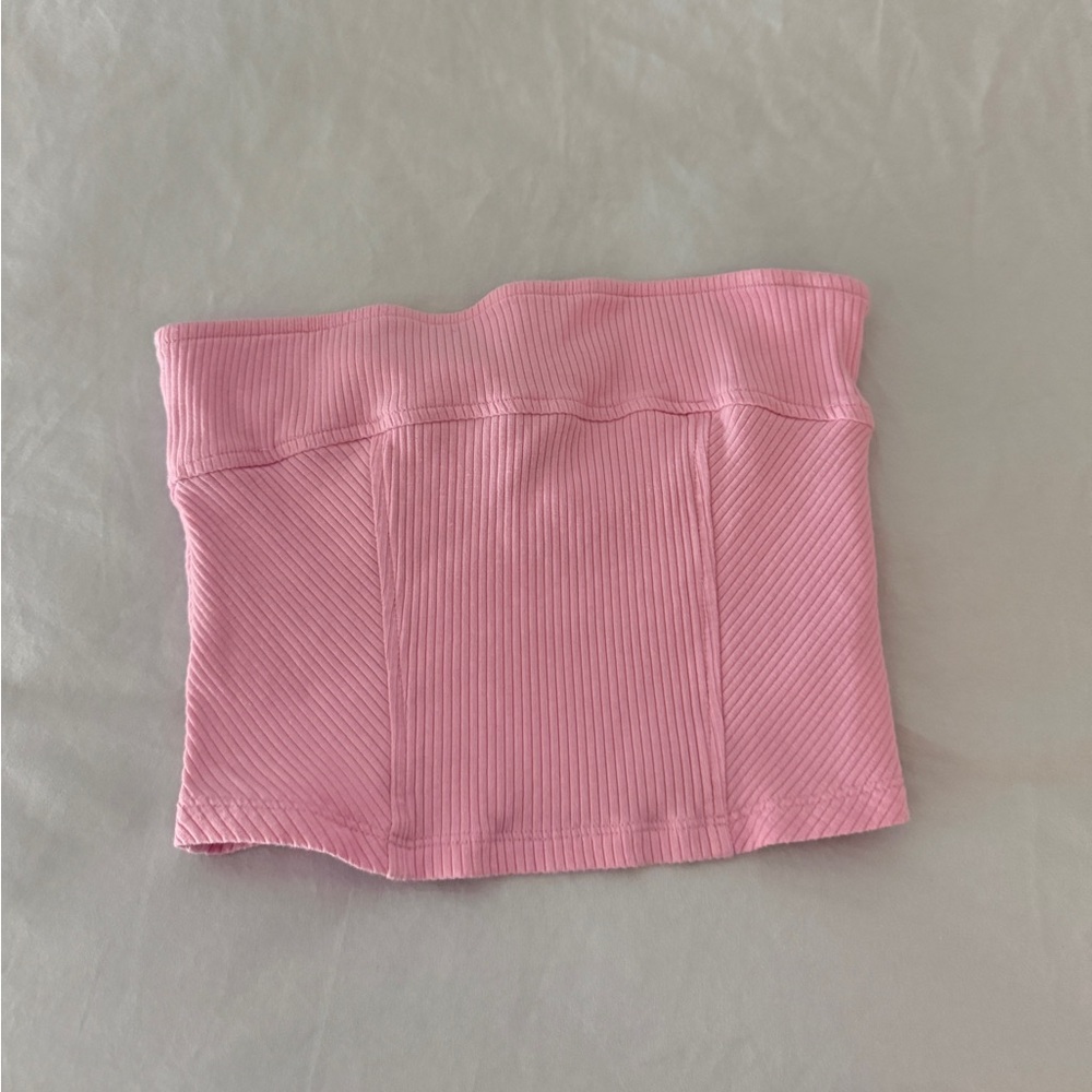 Urban Outfitters Bubblegum Ribbed Strapless Tube Top